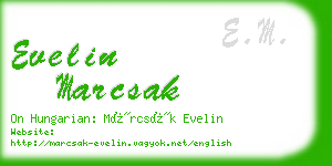 evelin marcsak business card